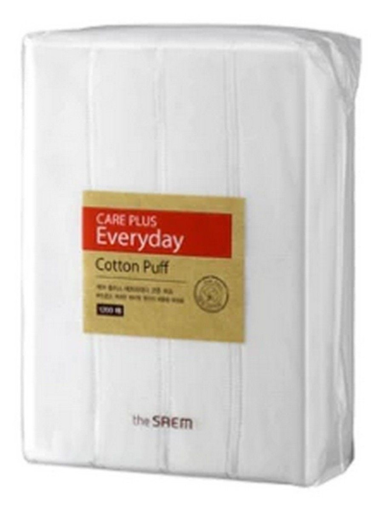 Спонжи косметические из 100% хлопка Care Plus Everyday Cotton Puff 1200шт  #1