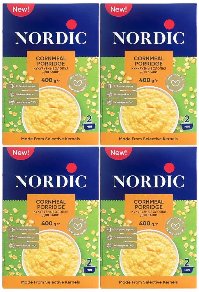 Nordic кукурузные хлопья для каши, 400г х 4шт #1