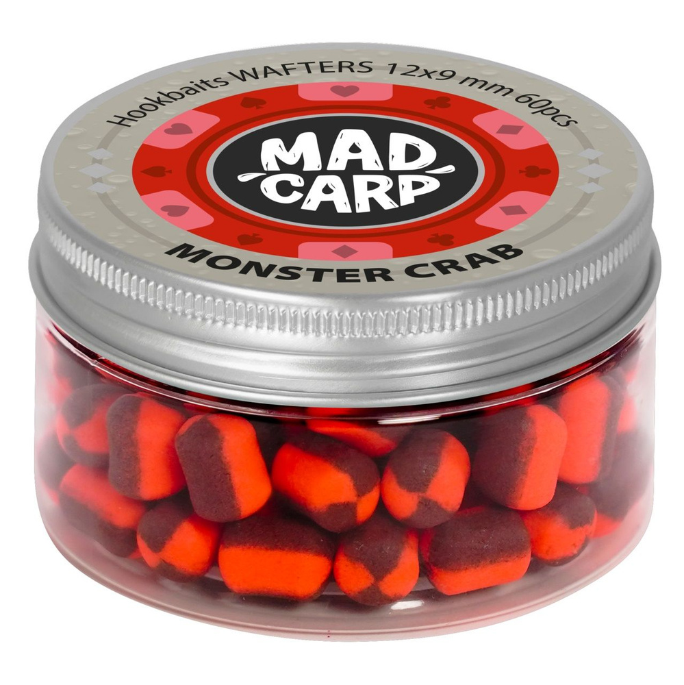 Бойлы нейтральной плавучести 12 х 9 мм Монстр Краб Mad Carp (Мэд Карп) - Hookbaits Wafters Monster Crab #1