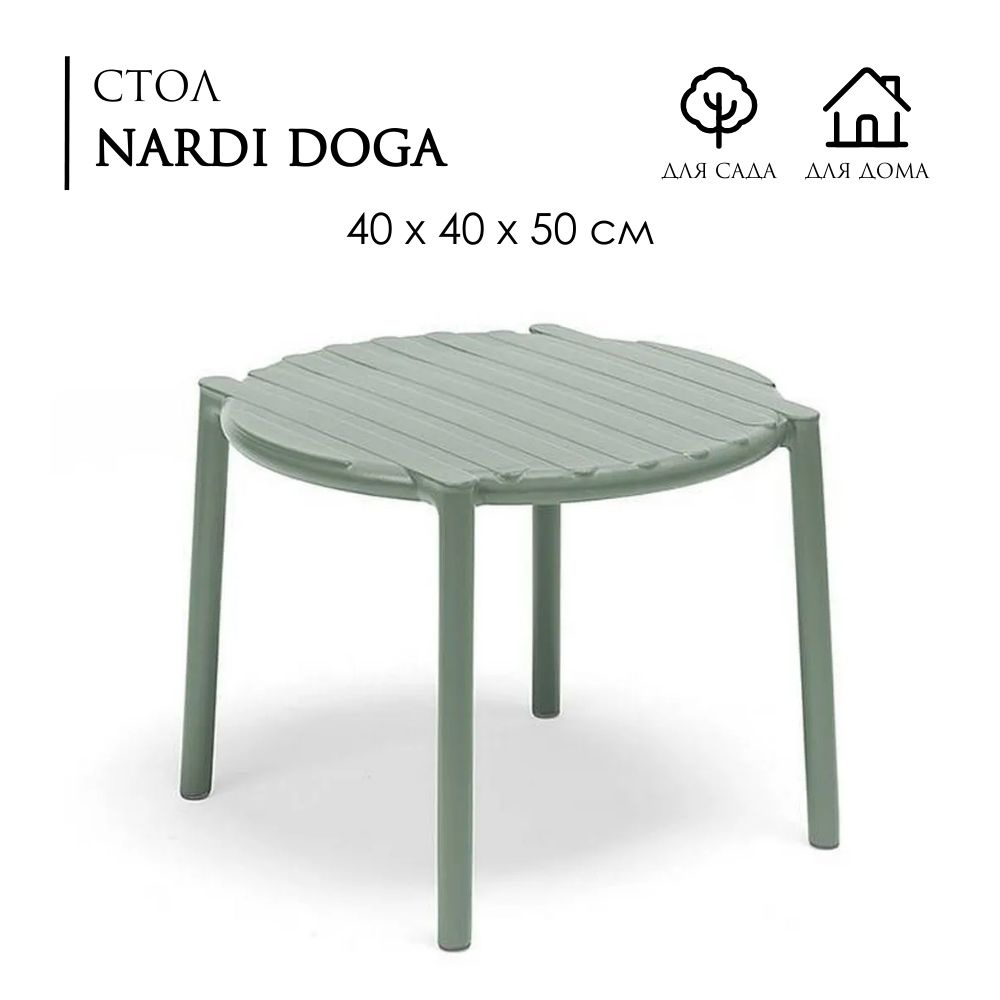 Стол NARDI DOGA; цвет menta (мятный), для улицы, размер В39,5х Д50 см/ AU-ROOM ГИПЕРМАРКЕТ МЕБЕЛИ  #1