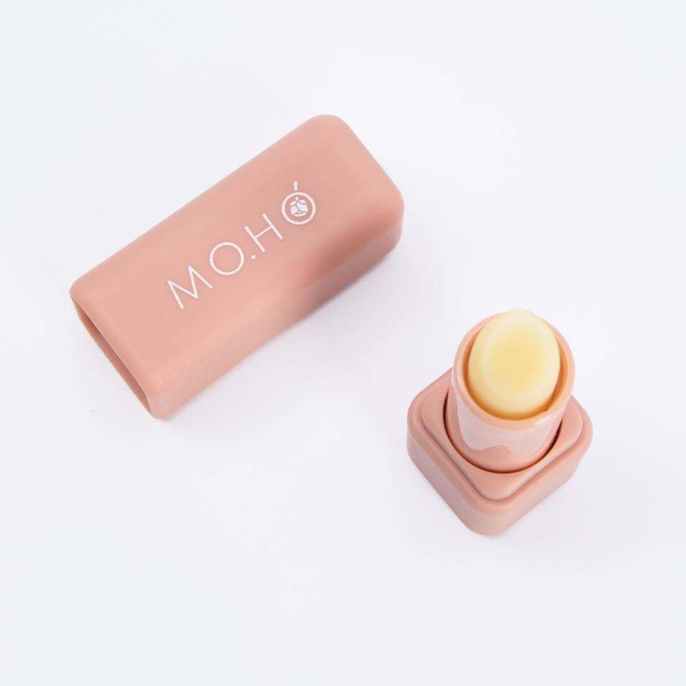 Бальзам для губ MO.HO с конкретом розы, с маслом ШИ ( УФ фильтр от солнца), розовый  #1