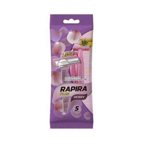 Одноразовый станок женский Rapira Berry, 2 лезвия, 5 шт #1