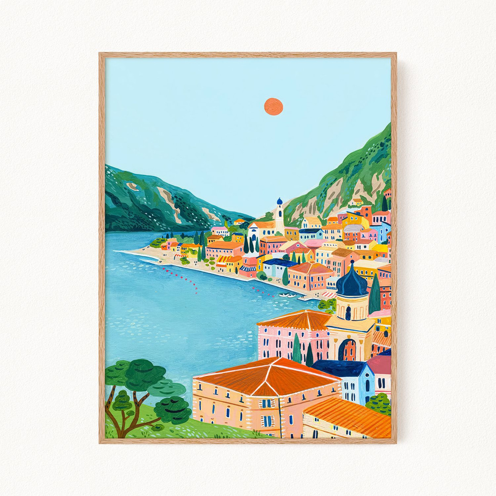 Постер "Lake Garda Italy / Озеро Гарда Италия", 60х90 см #1