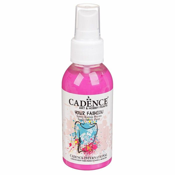 Краска-спрей для ткани Cadence Your Fashion Spray Fabric Paint. Pink-1103 #1