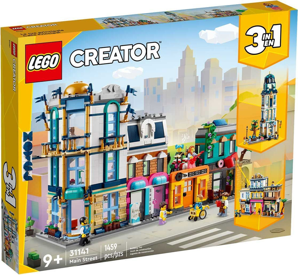 Конструктор LEGO CREATOR 3-in-1 Главная улица, 1429 деталей, 9+, 31141 -  купить с доставкой по выгодным ценам в интернет-магазине OZON (1210492617)