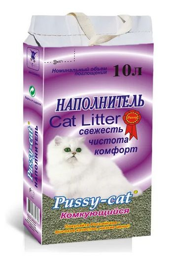 Pussy-cat Наполнитель Глиняный Комкующийся Без отдушки 5100г.  #1