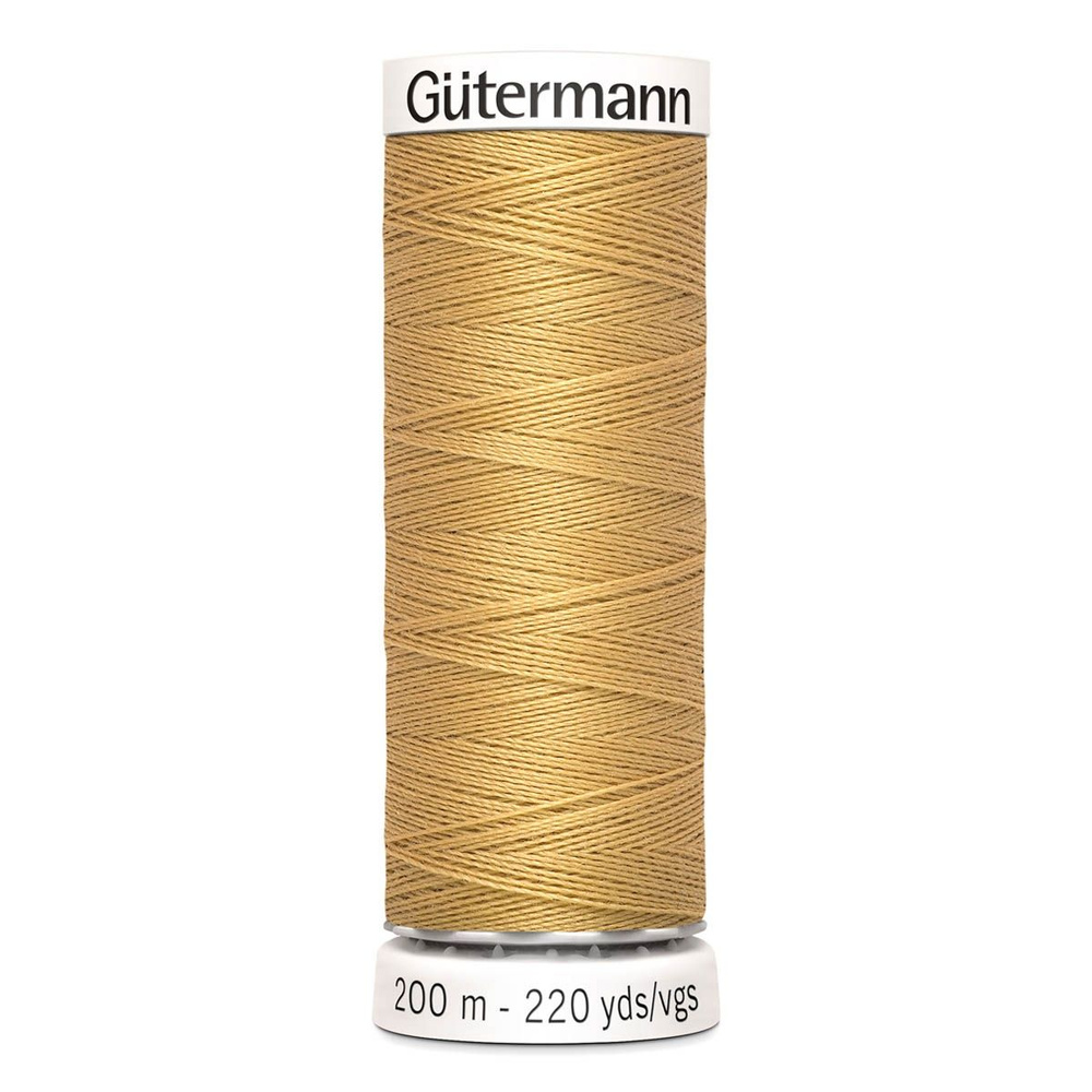 Нить Gutermann, Sew-All 100/200м для всех материалов, 100% п/э, цвет 893 бежево-желтый  #1