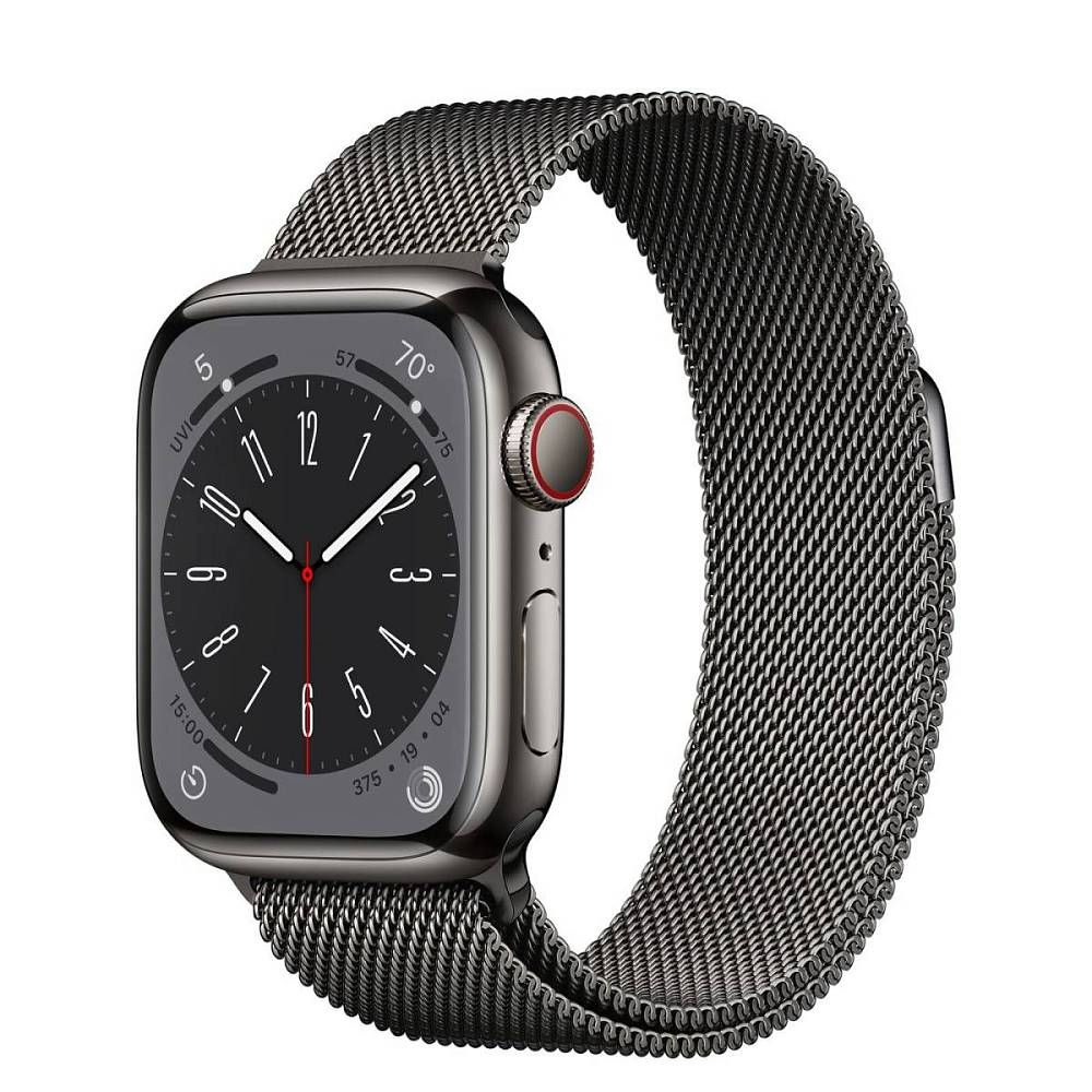 Смарт часы Apple Watch Series 8 41mm GPS + Cellular Graphite Stainless Steel with Graphite Milanese Loop #1