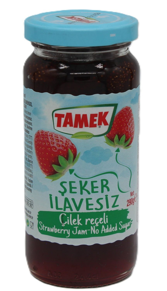 Tamek Seker Ilavesiz Cilek receli Варенье из Клубники 290гр #1