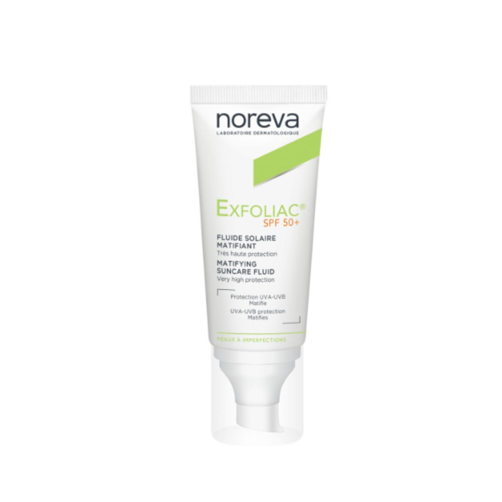 NOREVA Матирующая солнцезащитная эмульсия Exfoliac Matifying Suncare Fluid SPF 50+  #1