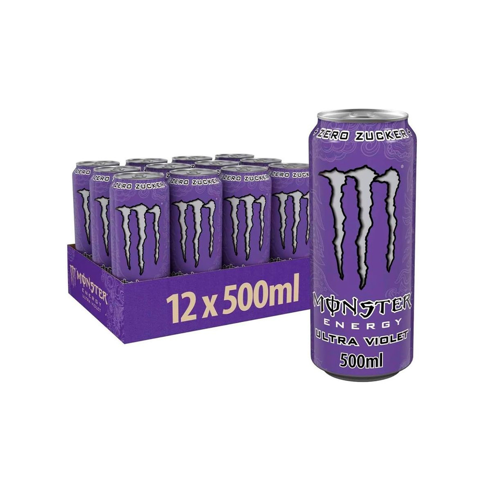 Энергетик без сахара Monster Energy Ultra Violet 12шт по 500мл из Европы  #1