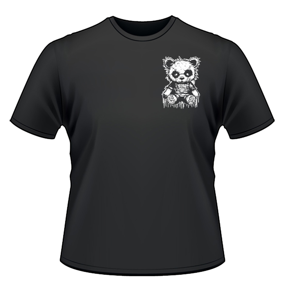 Термонаклейка на одежду - 9 х 12 см "Панда - медведь" #1