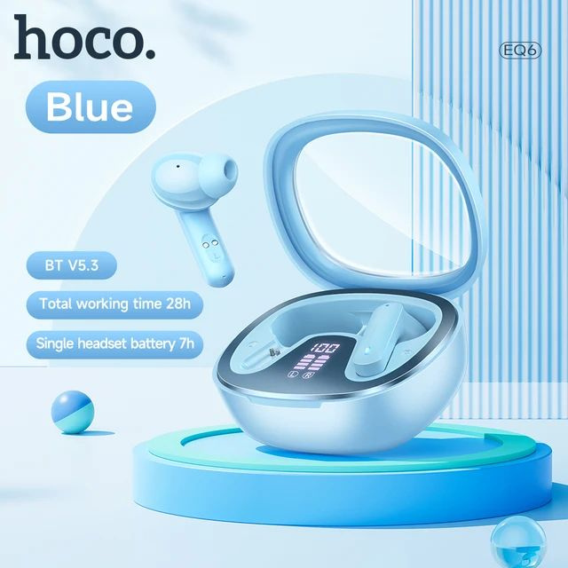 TWS-наушники HOCO EQ6 с поддержкой Bluetooth 5,3 голубые #1