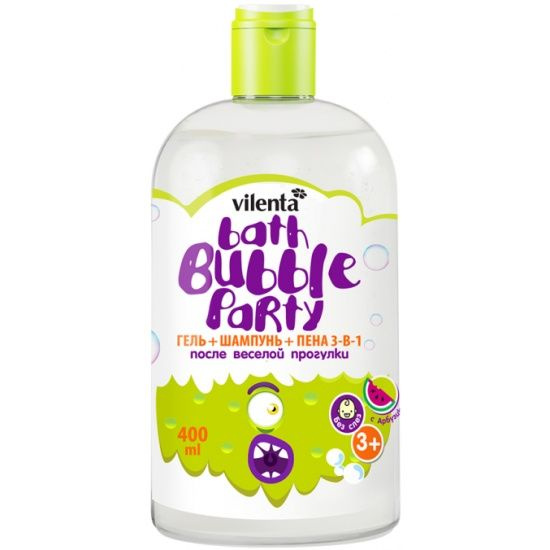 Гель для купания VILENTA Bath Bubble Party Kids, с арбузиком, 400 мл #1