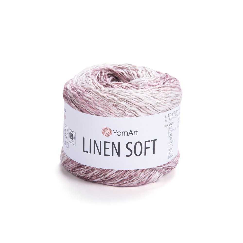 Пряжа YarnArt Linen Soft цвет 7405 (100г/272м, упаковка 4 мотка) #1