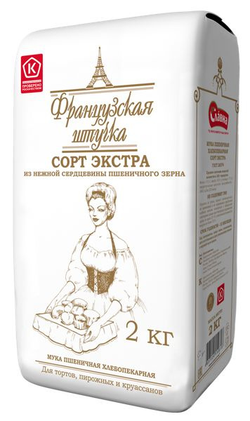 Мука Пшеничная Французская штучка экстра Старооскольский КХ м/у, 2 КГ  #1