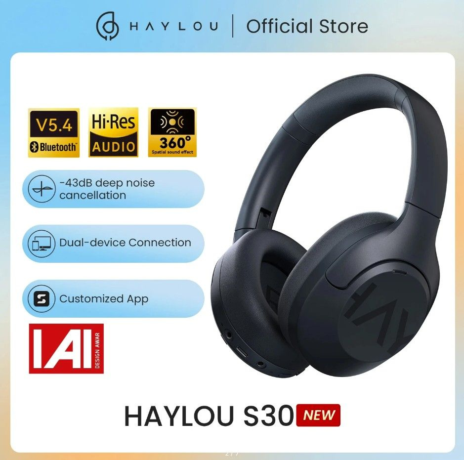 Беспроводные наушники Haylou S30 ANC Blue #1