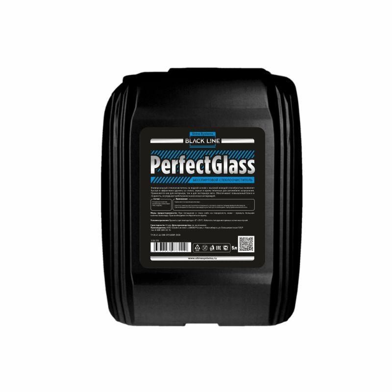 Бесспиртовой очиститель стекол, зеркал, хрома Perfect Glass Black Line Shine Systems, 5 л  #1