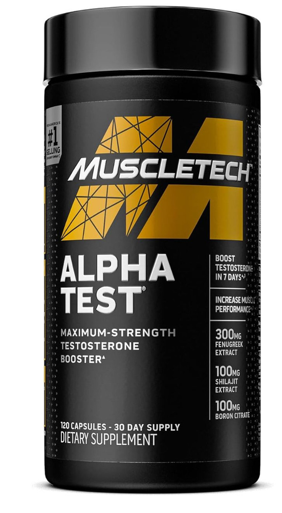 Тестостероновый бустер MuscleTech AlphaTest, 120шт. #1