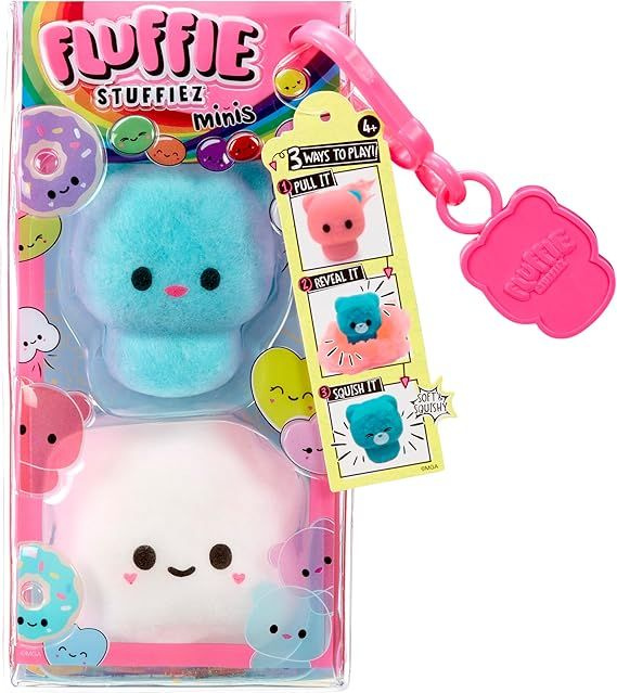 Мягкие игрушки Щипай FLUFFIE STUFFIEZ Minis Gummy Bears&Popcorn новая серия 2024  #1