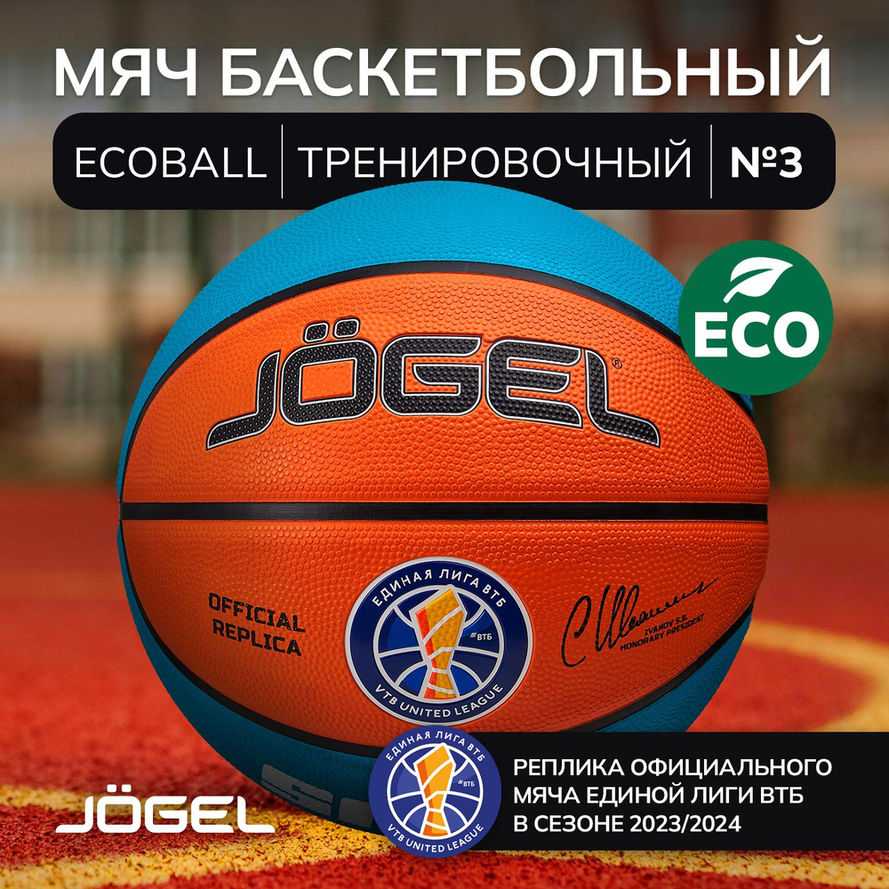 Баскетбольный мяч профессиональный ECOBALL Replica размер 3 #1