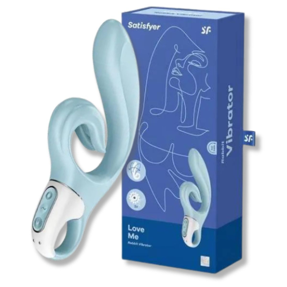 Вибратор кролик Satisfyer Love me blue клиторальная стимуляция и стимуляция точки G для женщин вибростимулятор #1