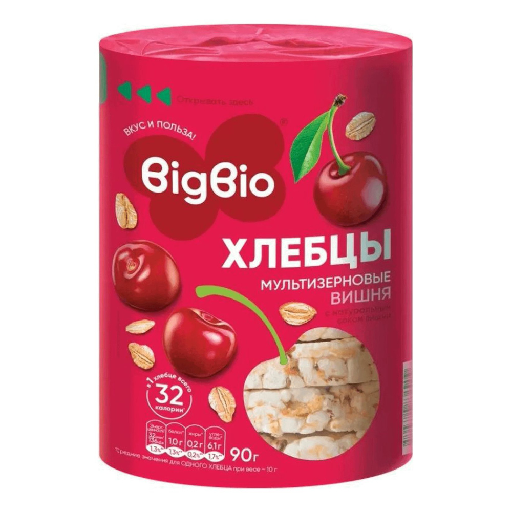 Хлебцы пшеничные Bigbio Злаковый коктейль вишневый хрустящие 90 г*3шт  #1