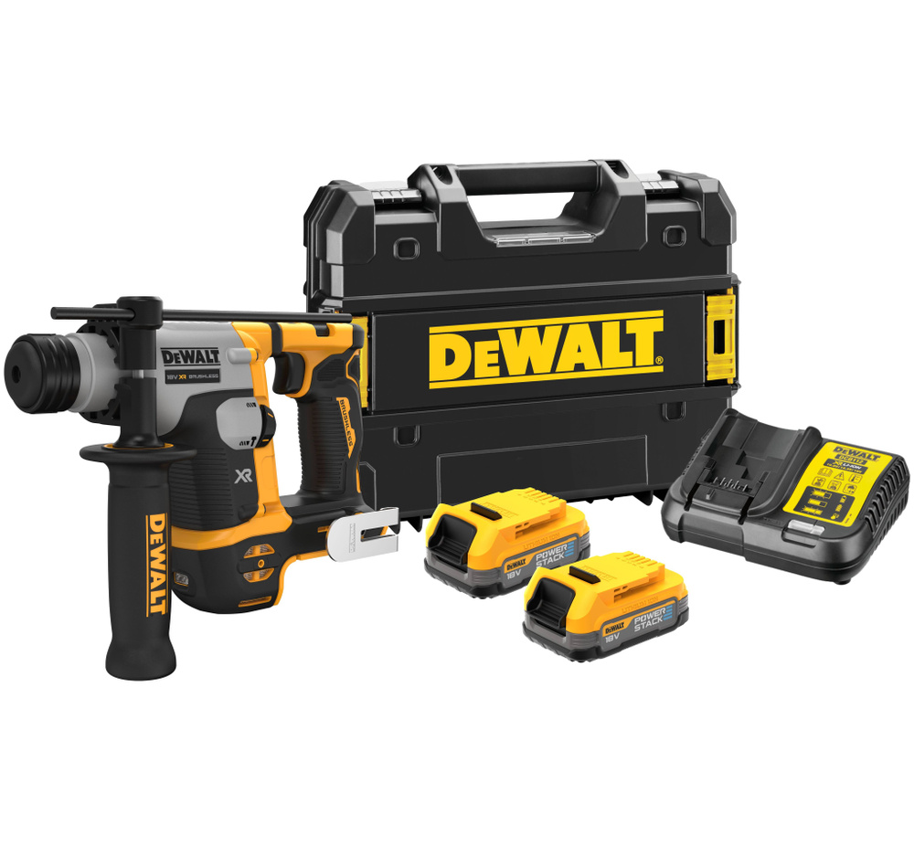 Аккумуляторный перфоратор DEWALT, 18 В, 1.4 Дж, 4980 уд/мин, 1060 об/мин, с 2 АКБ 1.7 Ач и ЗУ, в кейсе #1