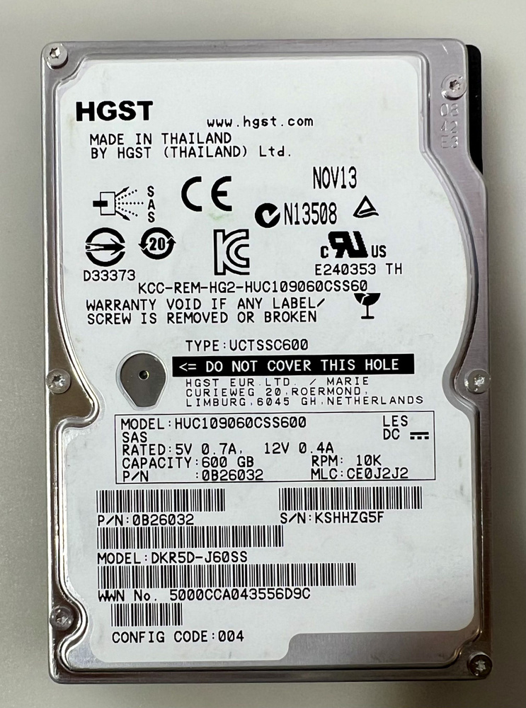 HGST 600 ГБ Внутренний жесткий диск HUC109060CSS600 (0B26032)  #1