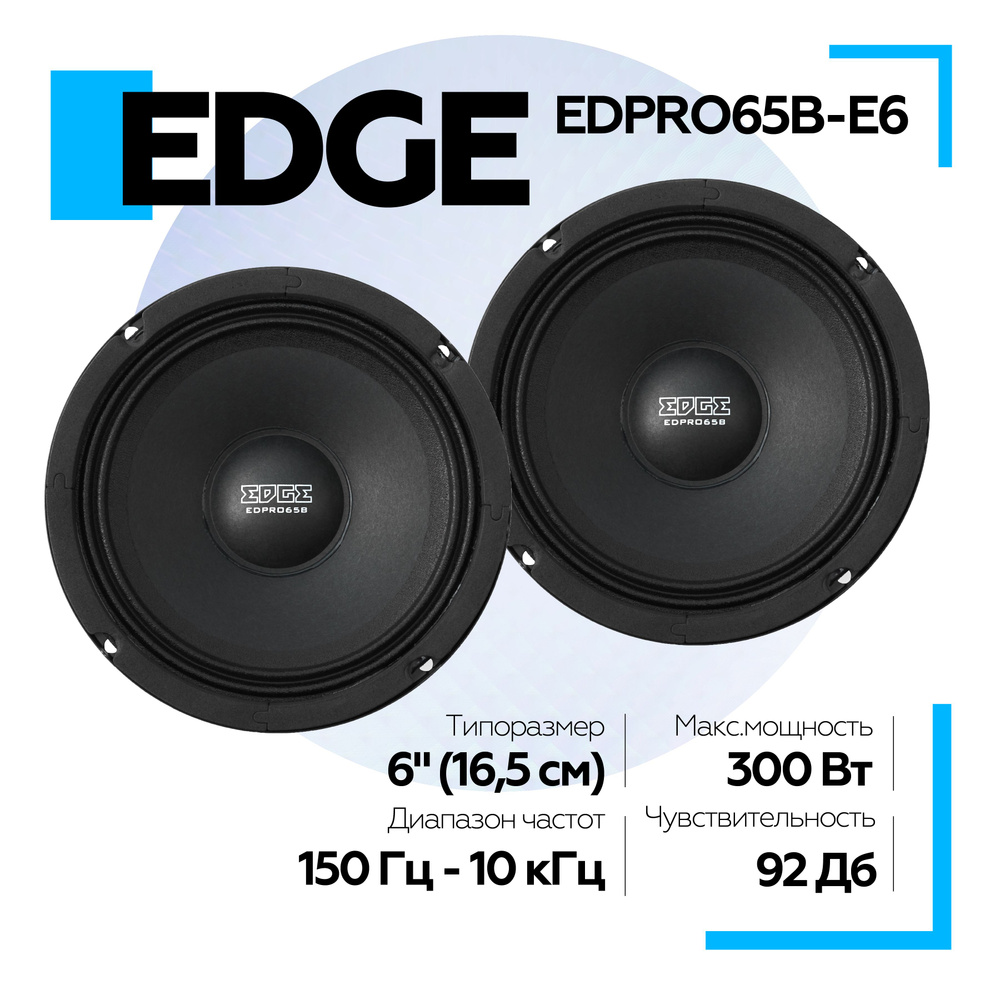 Акустическая система EDGE EDPRO65B-E6 (2 шт.) мидбасс #1