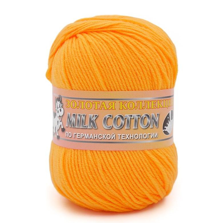 Пряжа COLOR CITY MILK COTTON (13-желтый) 2 мотка #1