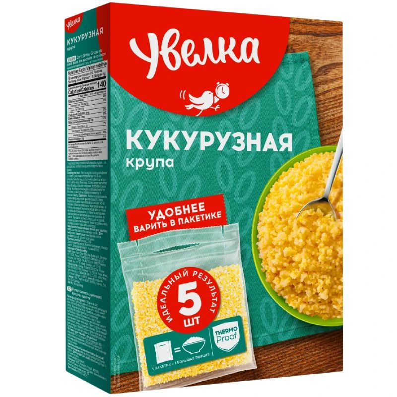 Крупа кукурузная Увелка в пакетиках, 5х80г #1