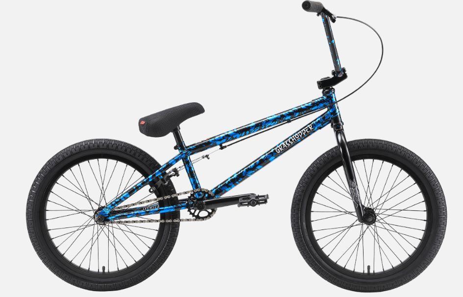 Трюковый спортивный велосипед BMX TechTeam Grasshoper 20х20,4", черно-синий  #1