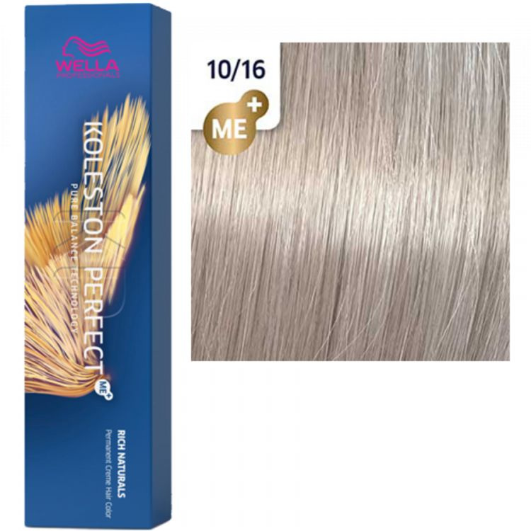 Wella professional Koleston Perfect крем-краска 10/16 яркий блонд пепельный фиолетовый - 60 мл  #1