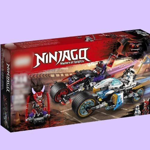 Конструктор Ниндзяго Уличная погоня, 333 детали, совместим с Ninjago ниндзя гонка Street Race of Snake #1