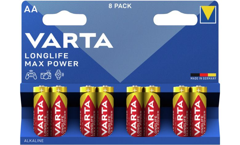 Батарейка AA щелочная Varta LR6-8BL Longlife Max Power (Max Tech 4706) в блистере 8шт.  #1