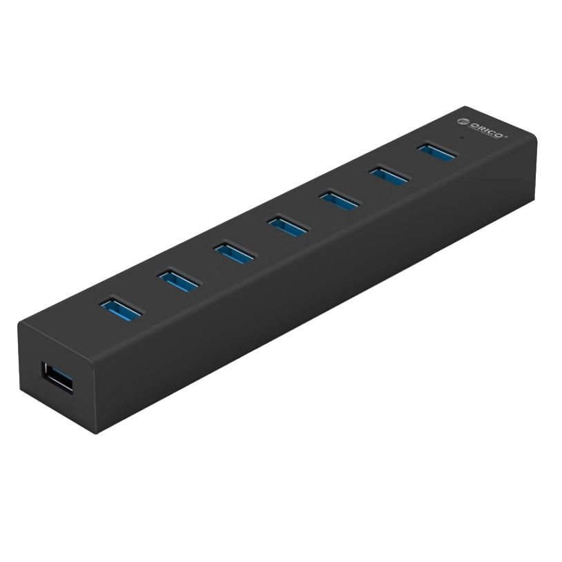 USB концентратор 7-port USB 3.0 Orico H7013-U3-AD, Black #1