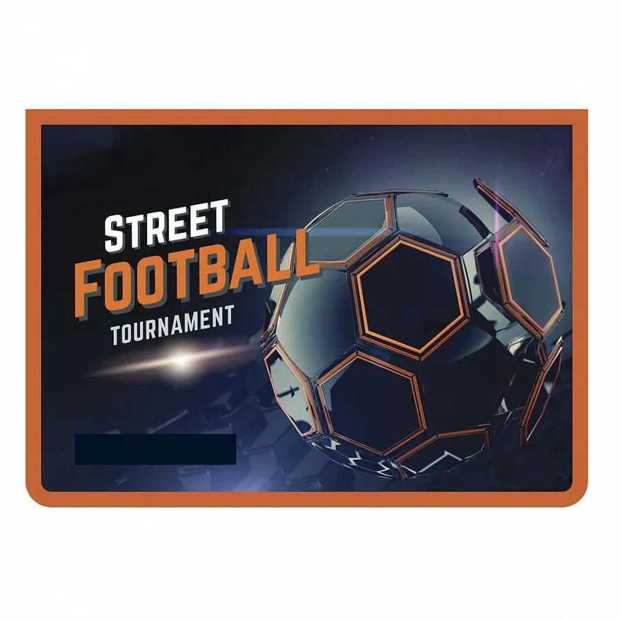 Папка для тетрадей Пчелка А4 на молнии сверху, 32.5х23х5.5 см "STREET FOOTBALL"  #1