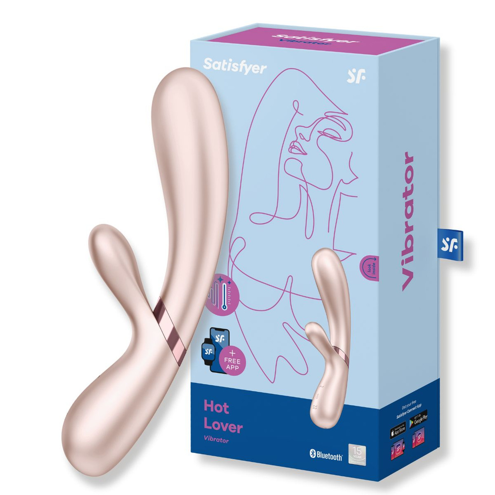 Согревающий вибростимулятор Satisfyer Hot Lover Champagne, вибратор с функцией нагрева и управлением #1