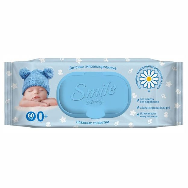 Smile Влажные салфетки BABY Фитолиния, 60 шт в уп #1