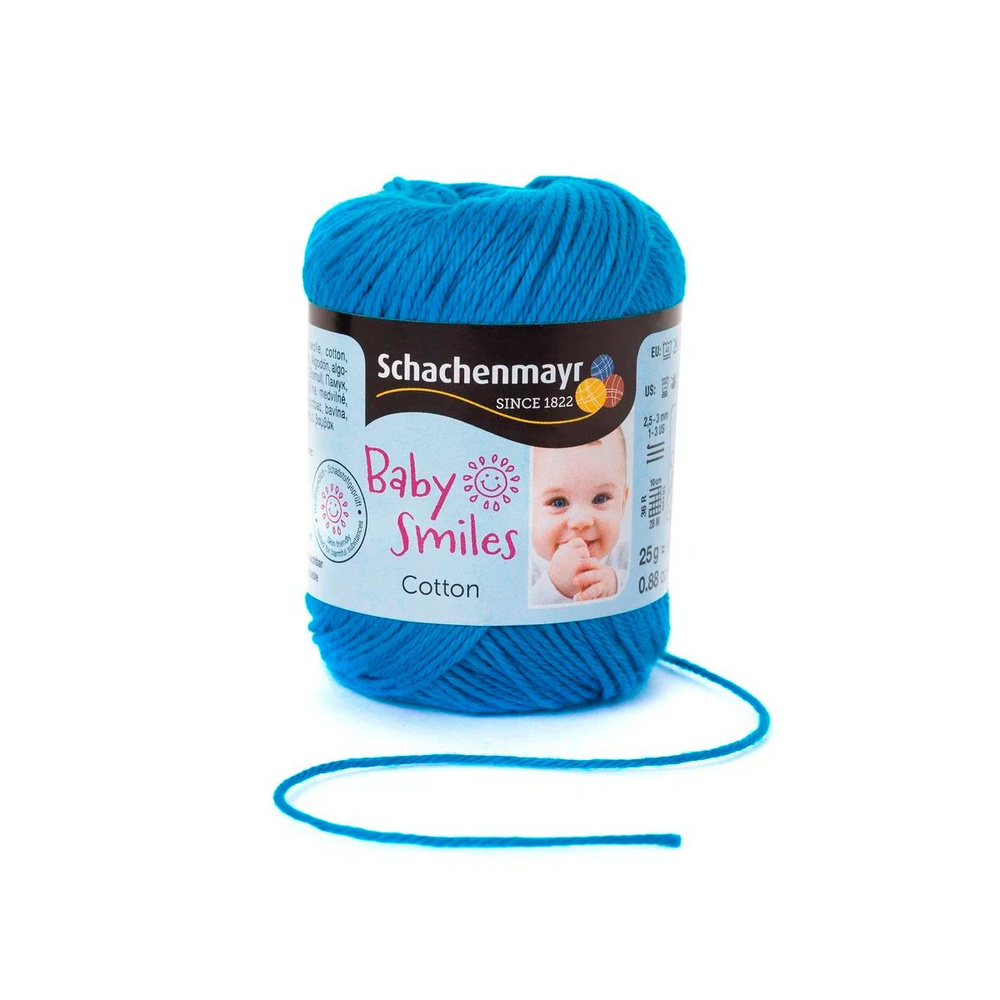 Cotton /Коттон/ пряжа Schachenmayr Baby Smiles, 100% хлопок, 25г/92м, арт. 9807350 цвет 01069, aqua (вода) #1