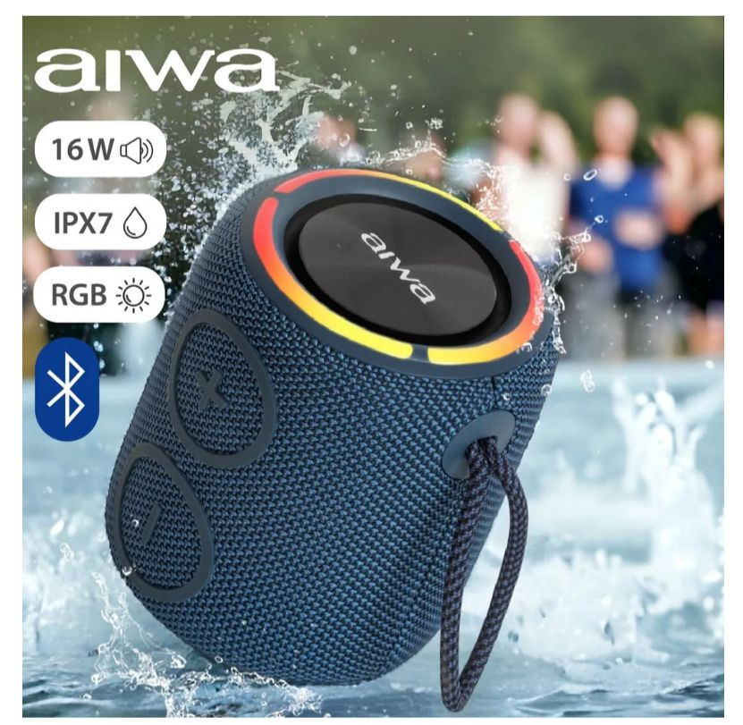 Портативная беспроводная колонка Aiwa PAS-H100 dark blue #1