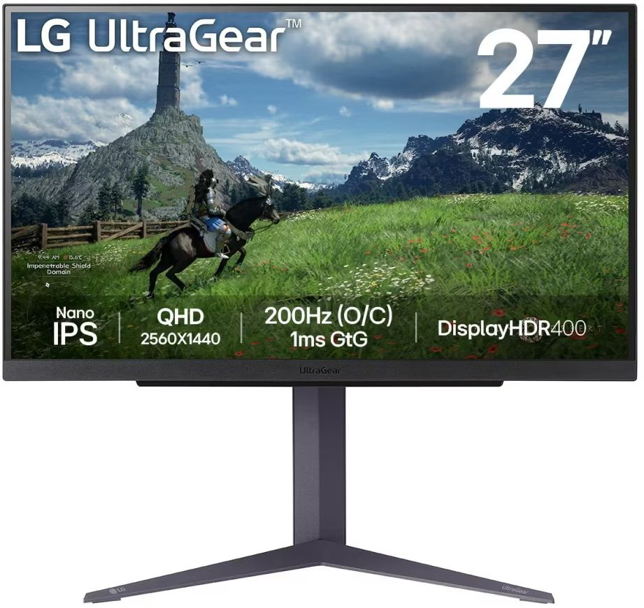 LG 27" Монитор 27GS85Q-B, черный #1