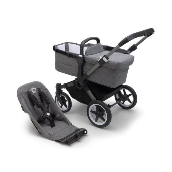 Коляска 2 в1 Bugaboo Donkey 5 base Graphite/Grey melange 100002035 #1