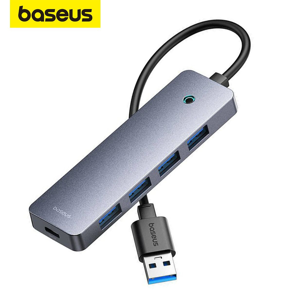 USB-Хаб Baseus UltraJoy Series 4-Port Lite 15 см , Серый #1