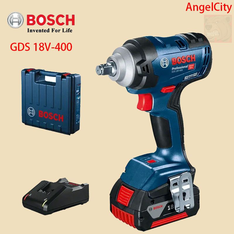 Бесщеточный аккумуляторный ударный гайковерт BOSCH GDS 18V-400, 400Нм, один 5.0AH аккумулятор Оригинал #1