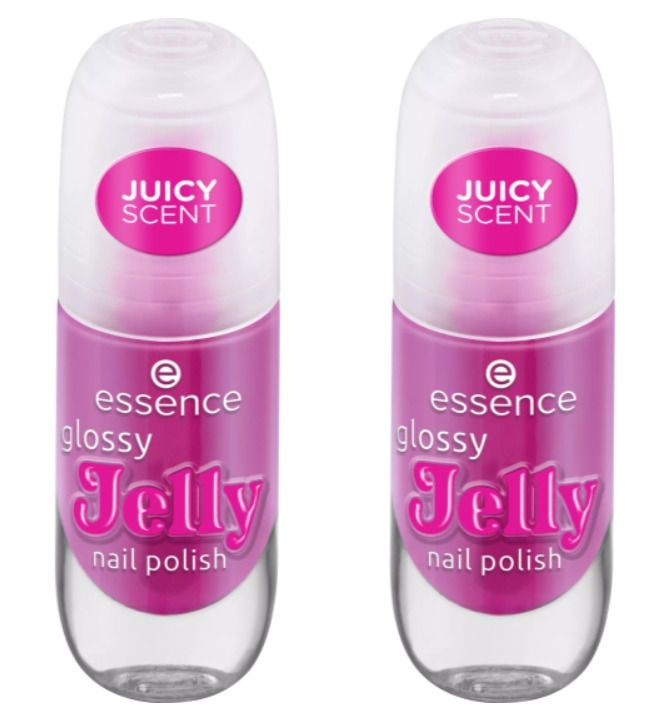 Essence Лак-желе для ногтей Glossy Jelly Nail Polish, тон 01 Summer Splash, 8 мл, 2 шт  #1