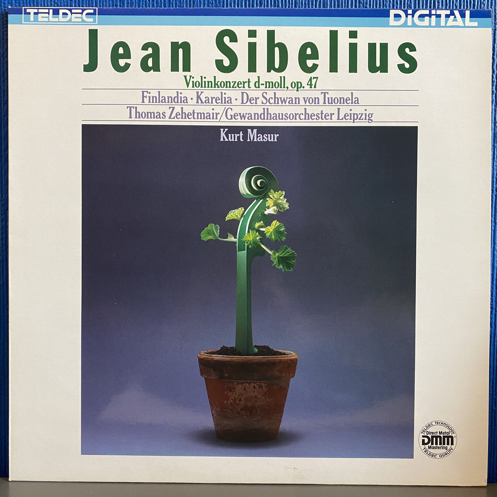 Jean Sibelius, Thomas Zehetmair. Violinkonzert D-moll, Op. 47 (Себелиус) NM DMM ПЕРВЫЙ ПРЕСС! 1987 LP #1