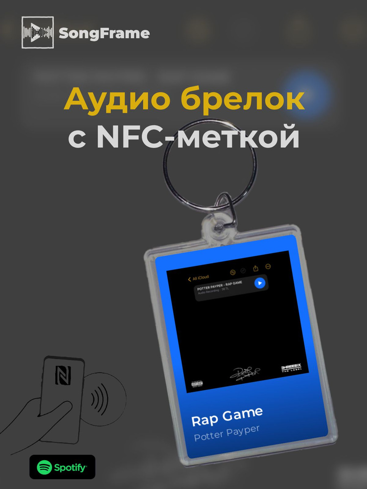 Брелок Spotify с NFC Трек: Potter Payper - Rap Game #1