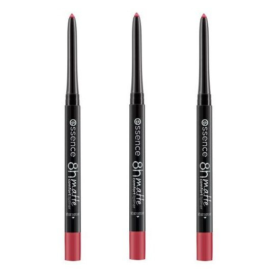 Essence Карандаш для губ 8h Matte Comfort Lipliner, тон 07 Classic Red, 3 шт #1